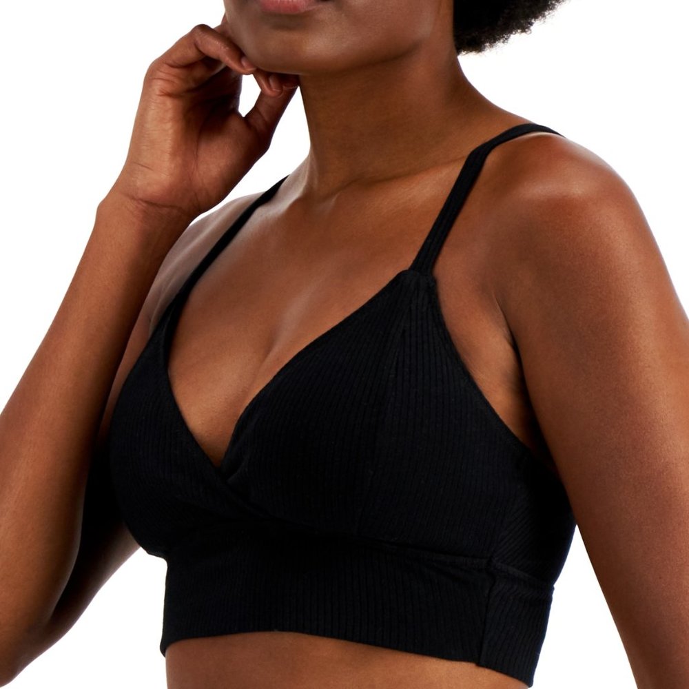 NWT LOT OF 2 PIECES JENNI Women's Ribbed Bralette, PLUS